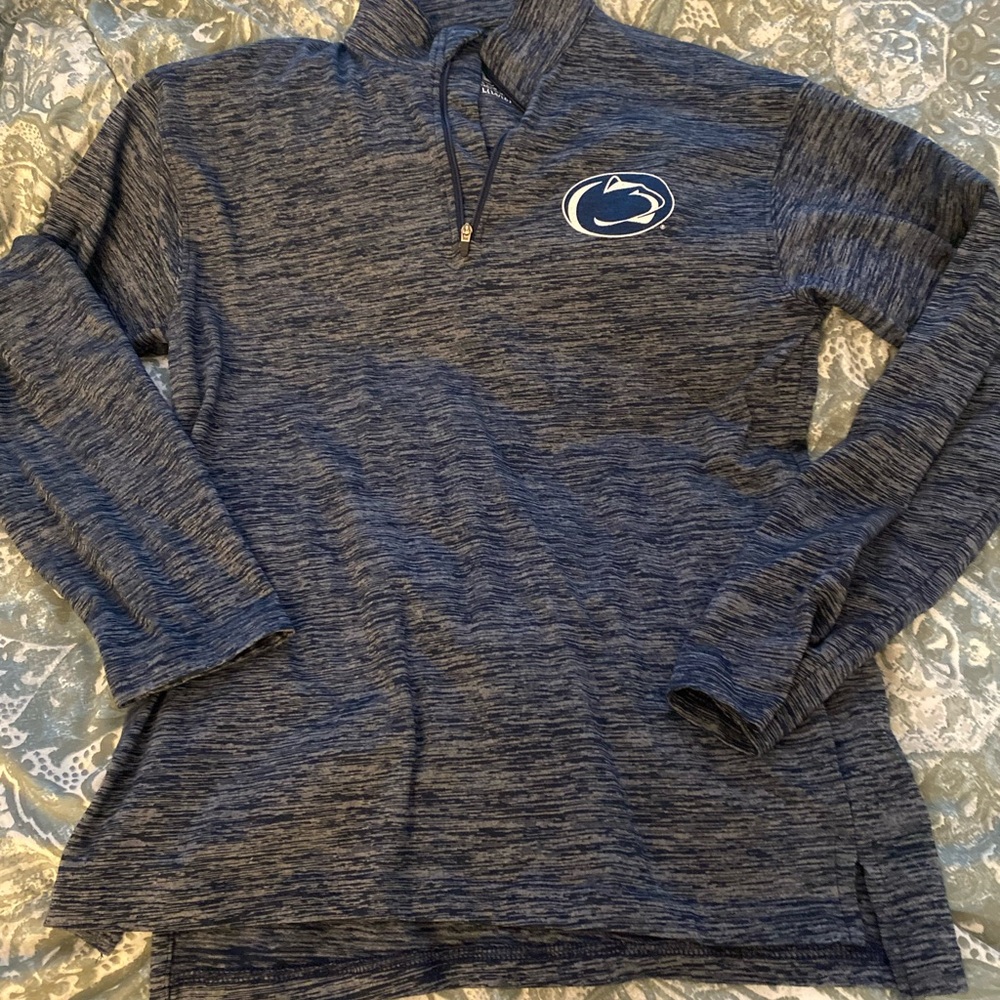Blue Quarter-Zip Pullover with Penn State Logo